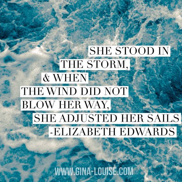 She stood in the storm